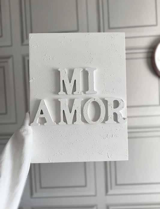 MI AMOR textured canvas