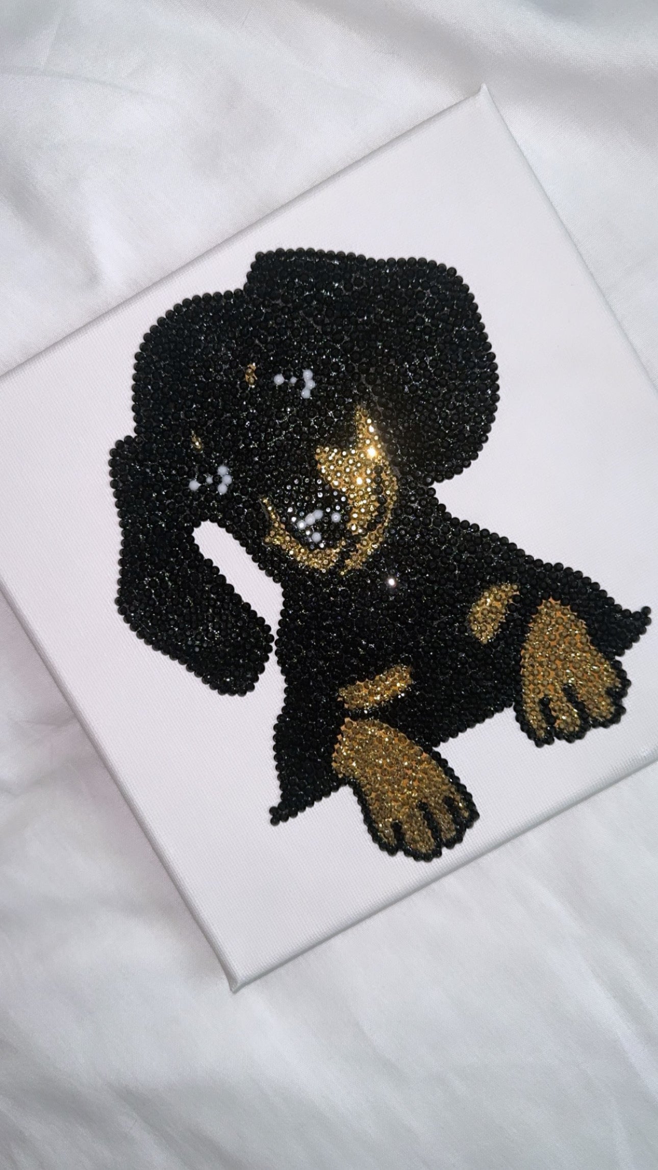 Dachshund gem canvas