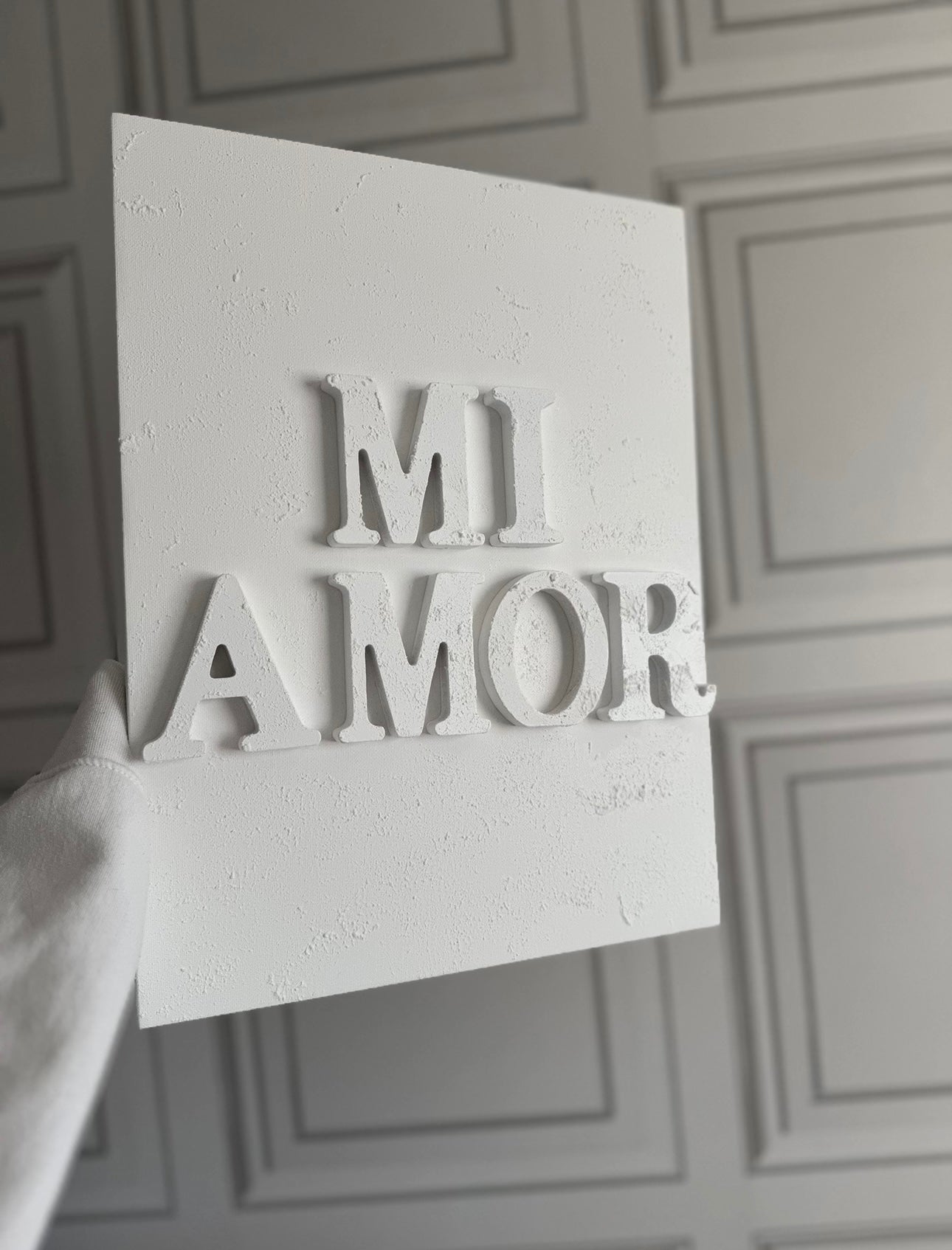 MI AMOR textured canvas
