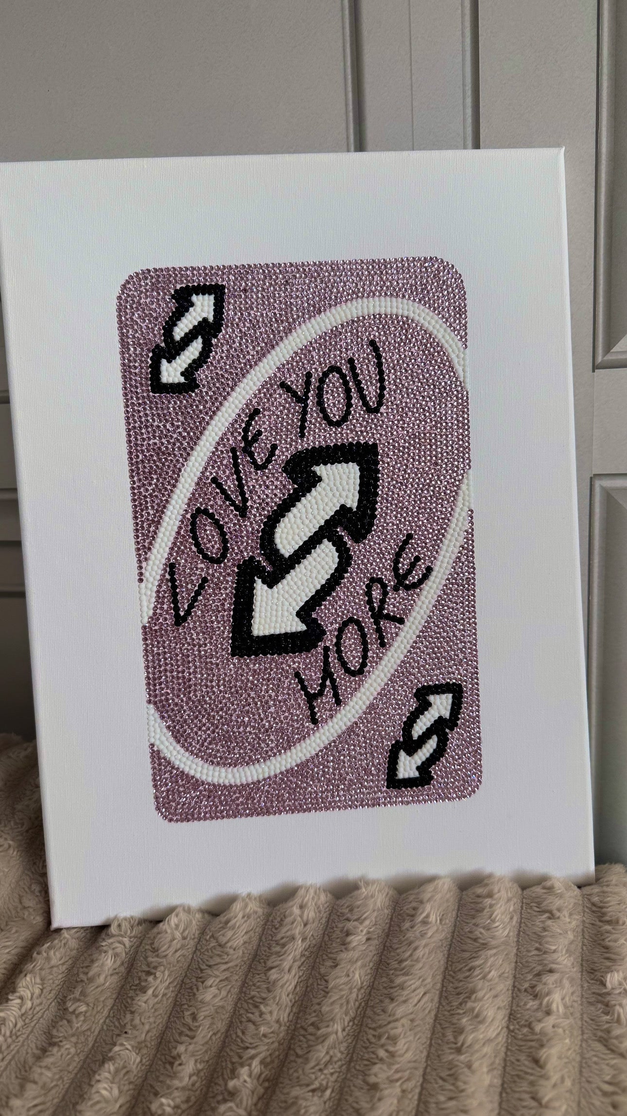 Uno love you more gem canvas
