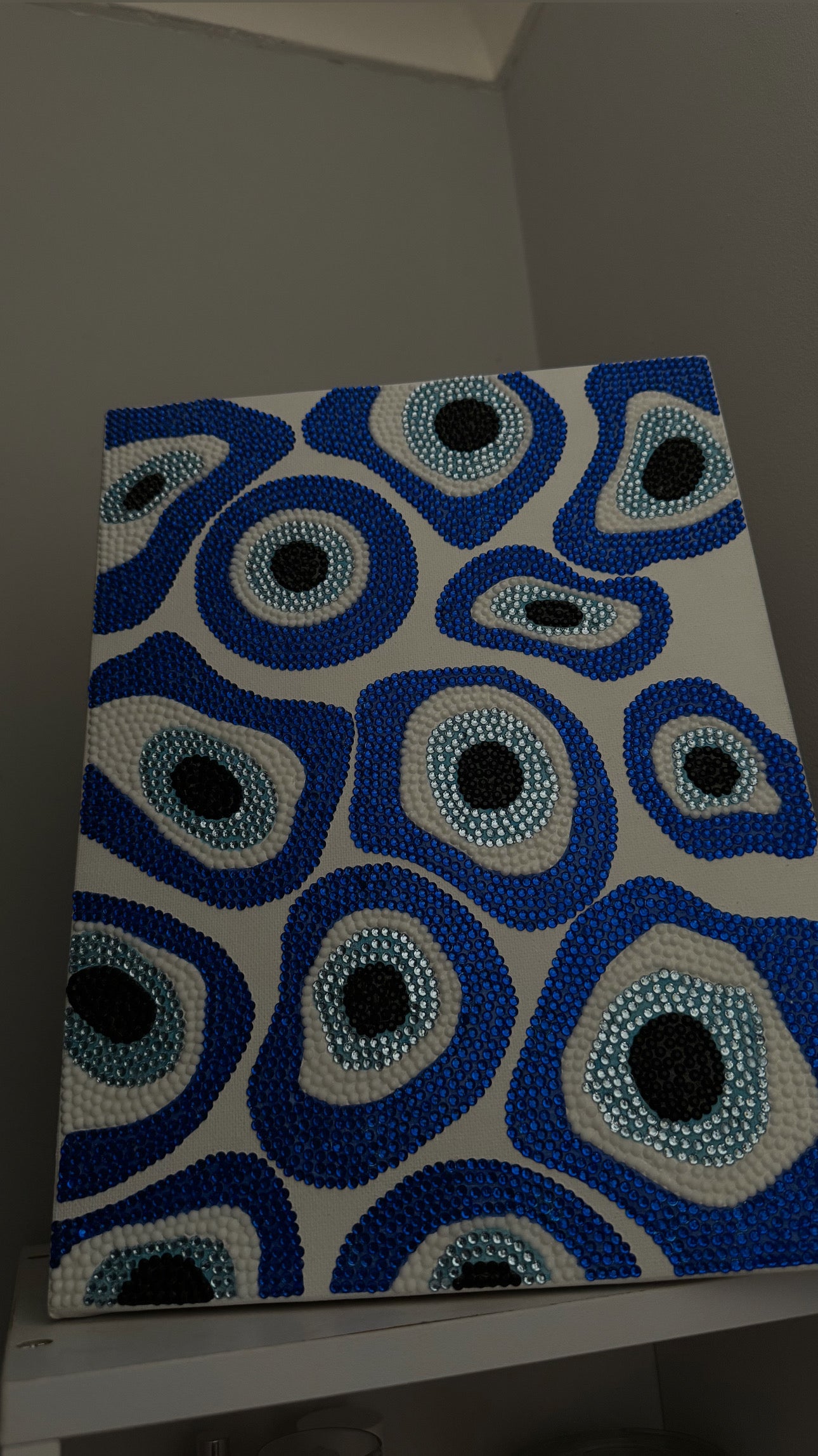 Blue evil eye canvas