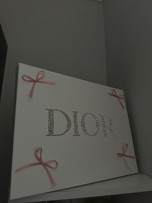 Dior bow gem canvas