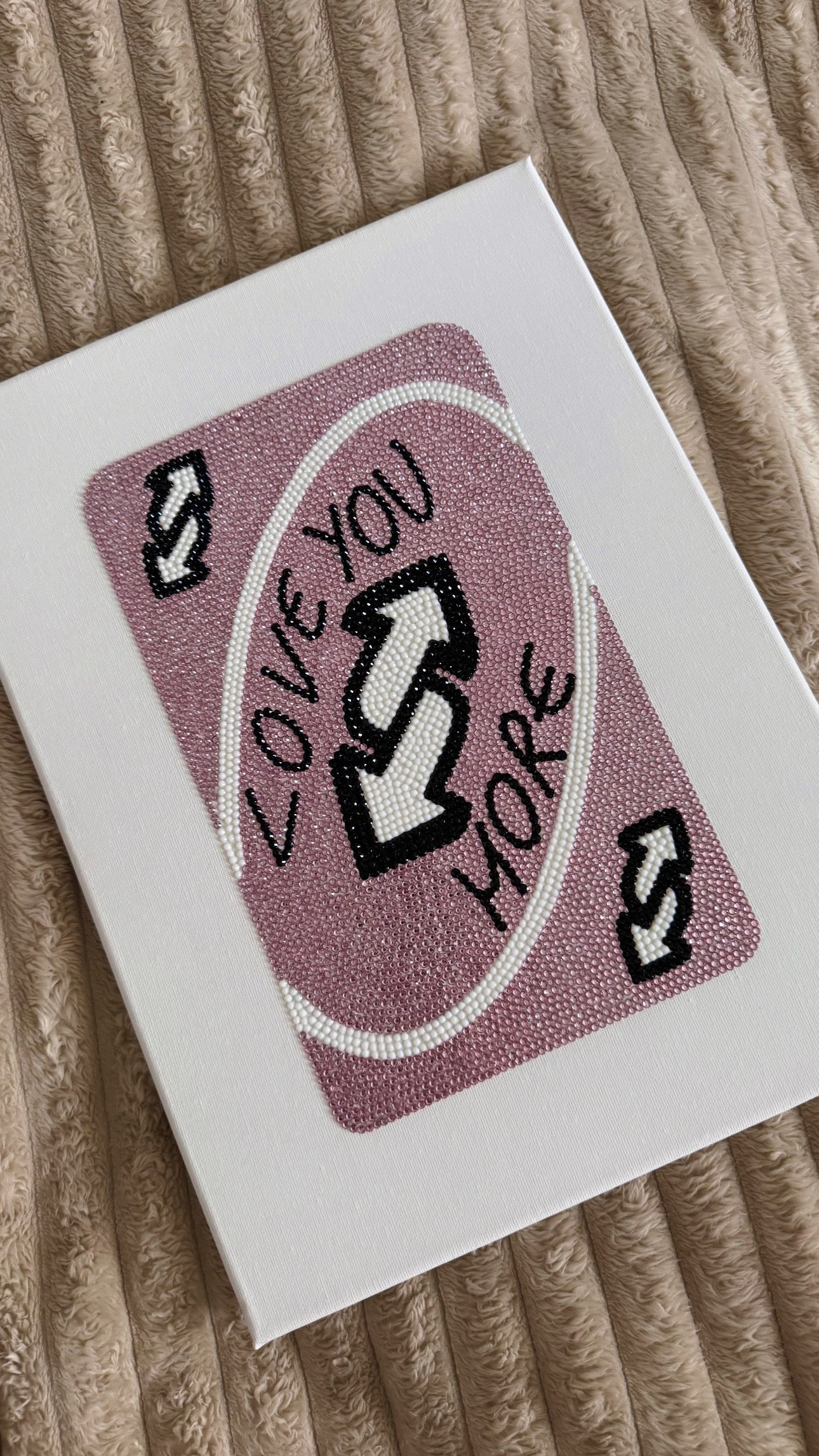 Uno love you more gem canvas