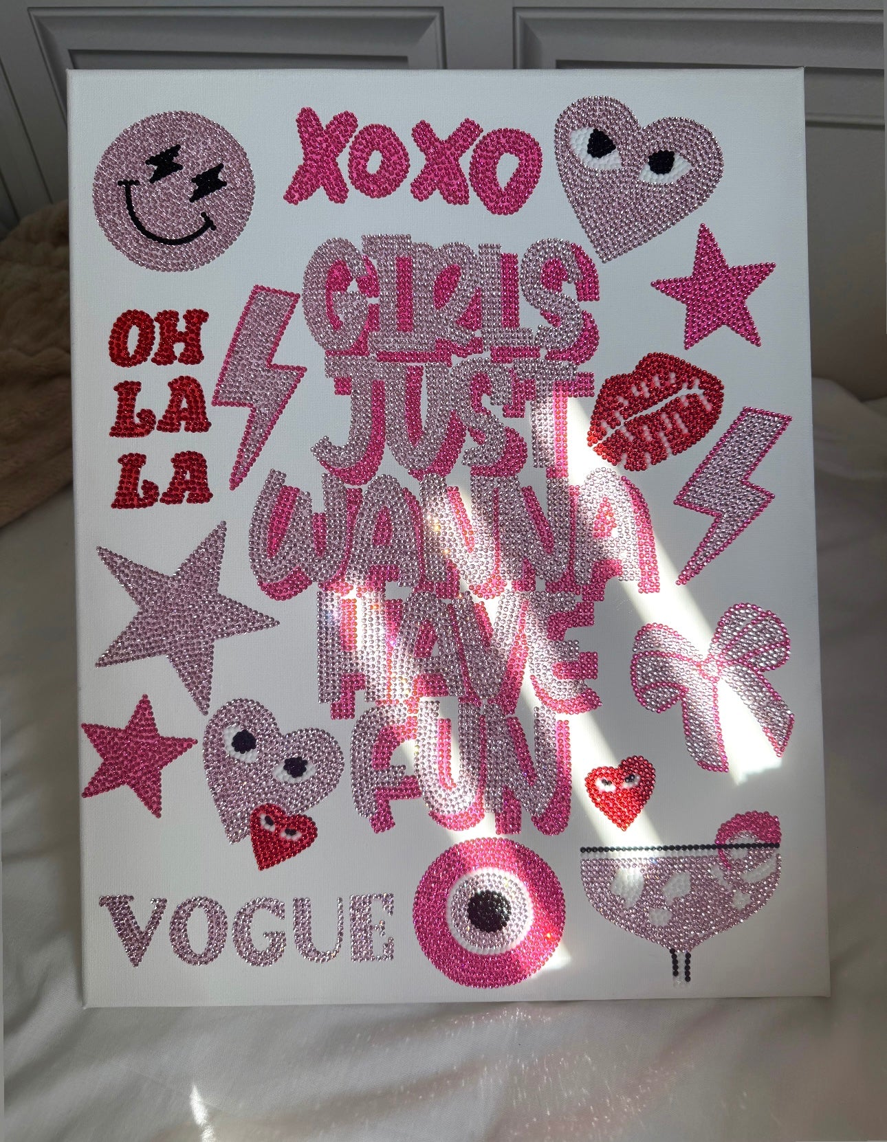 Girls just wanna have fun gem canvas