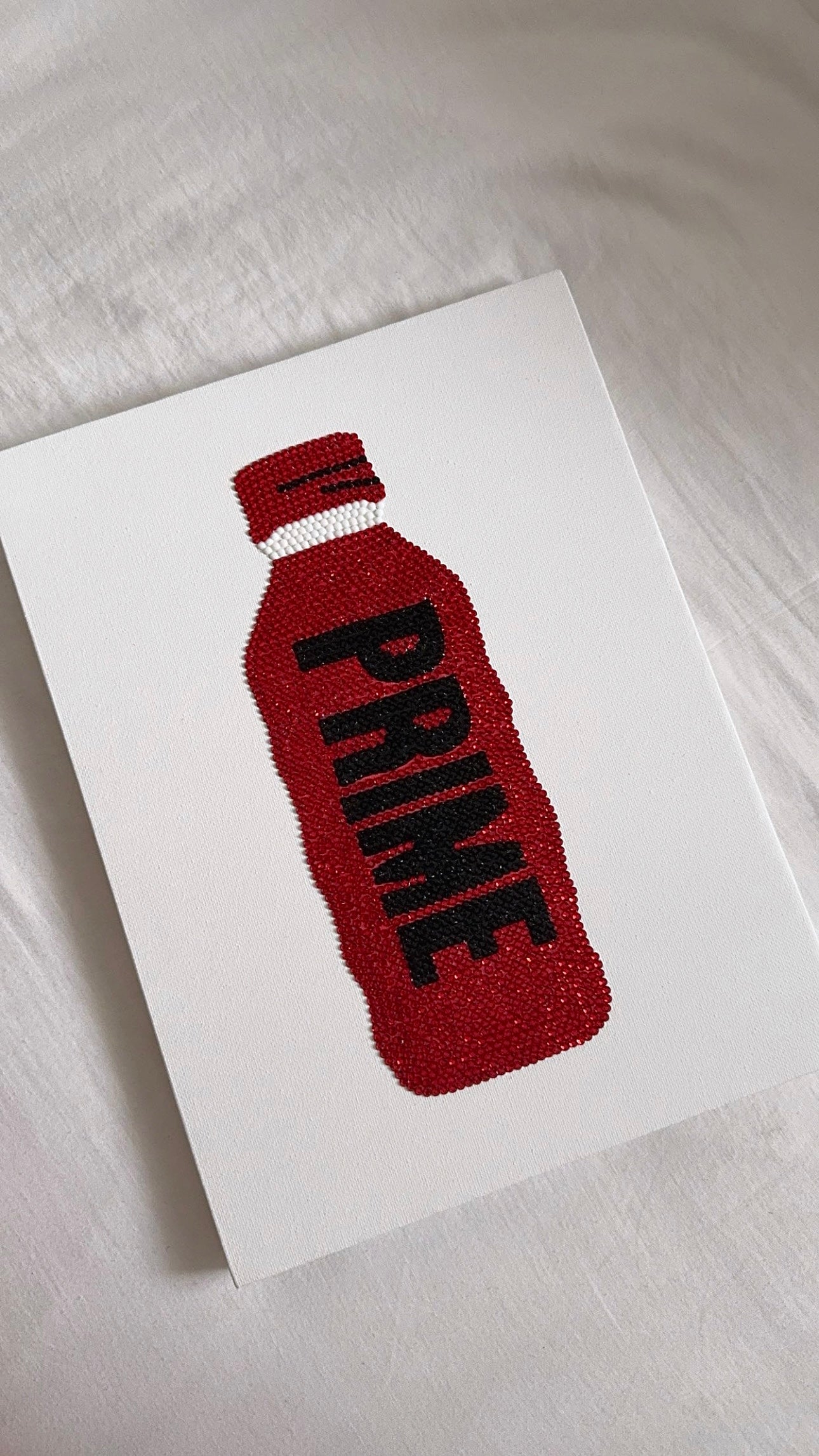 Red prime bottle gem canvas