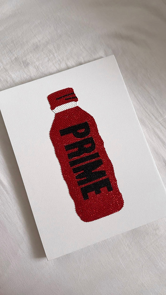 Red prime bottle gem canvas