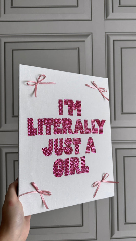 I’m literally just a girl gem canvas