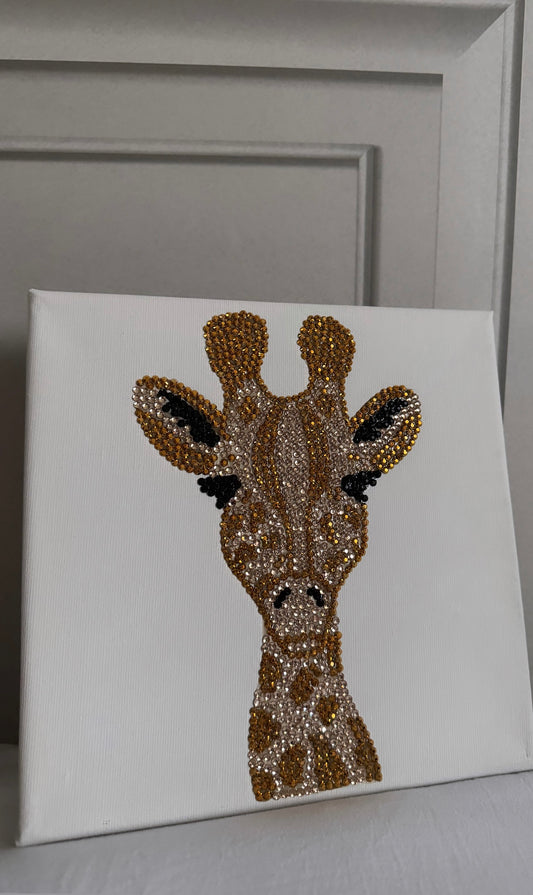 Giraffe gem canvas