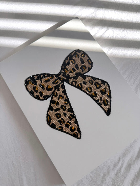 Leopard print bow