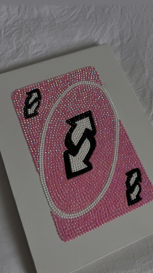 Pink uno gem canvas