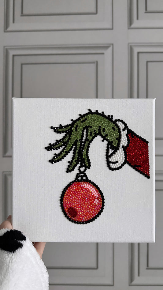 Grinch ball ball gem canvas