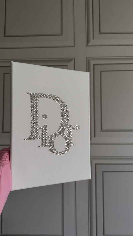 Silver Dior gem canvas