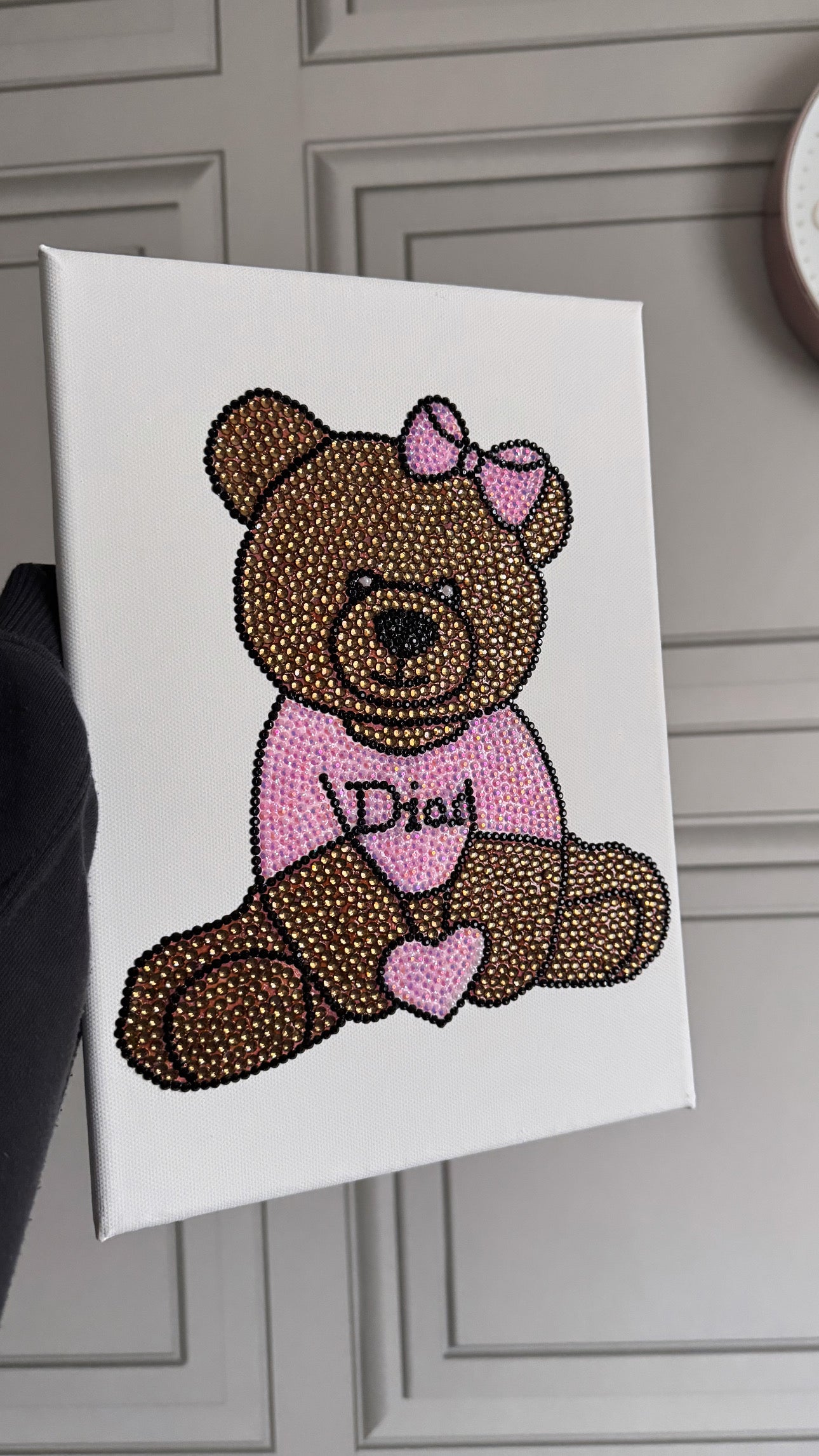 Dior teddy bear gem canvas