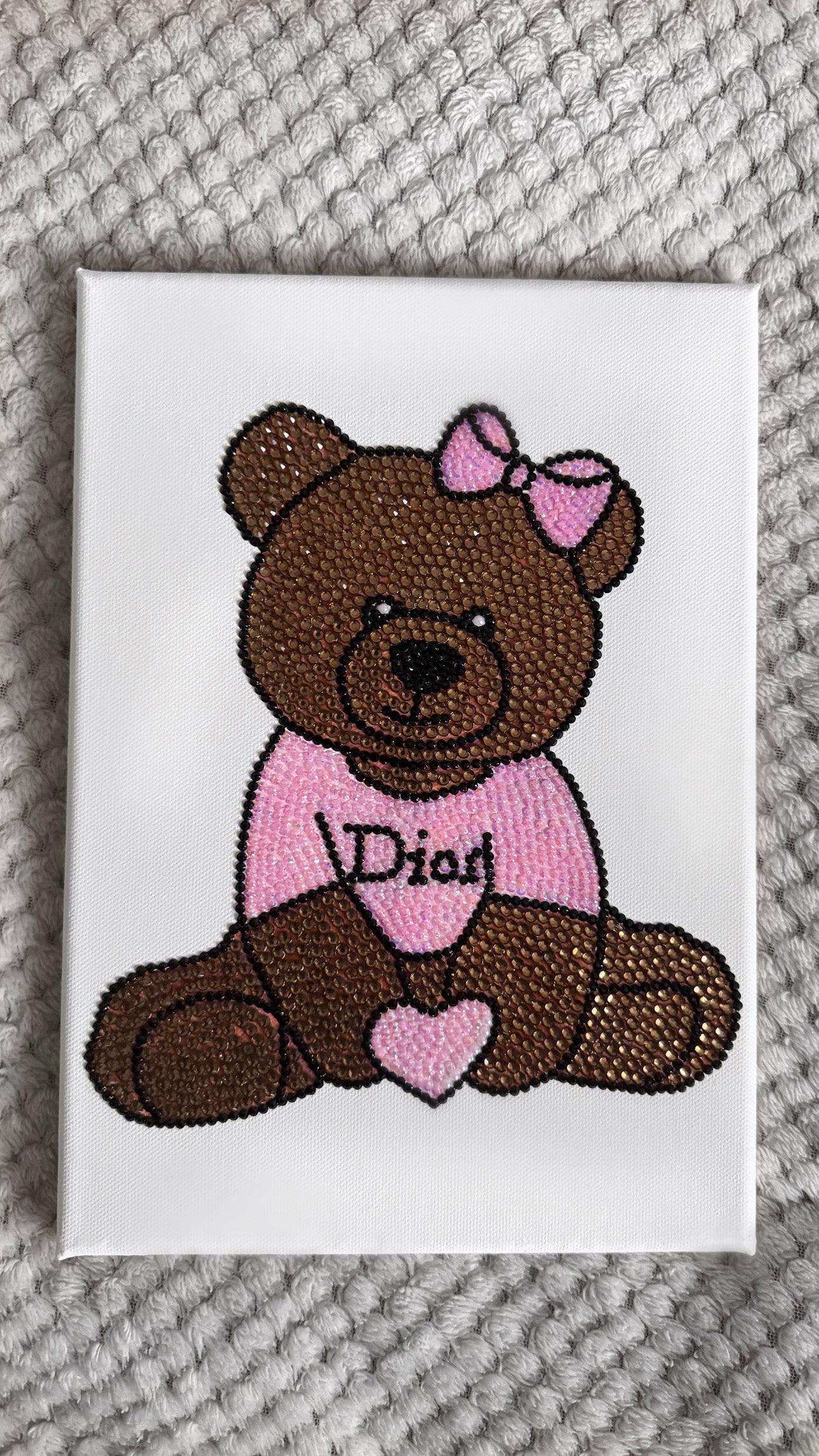 Dior teddy bear gem canvas