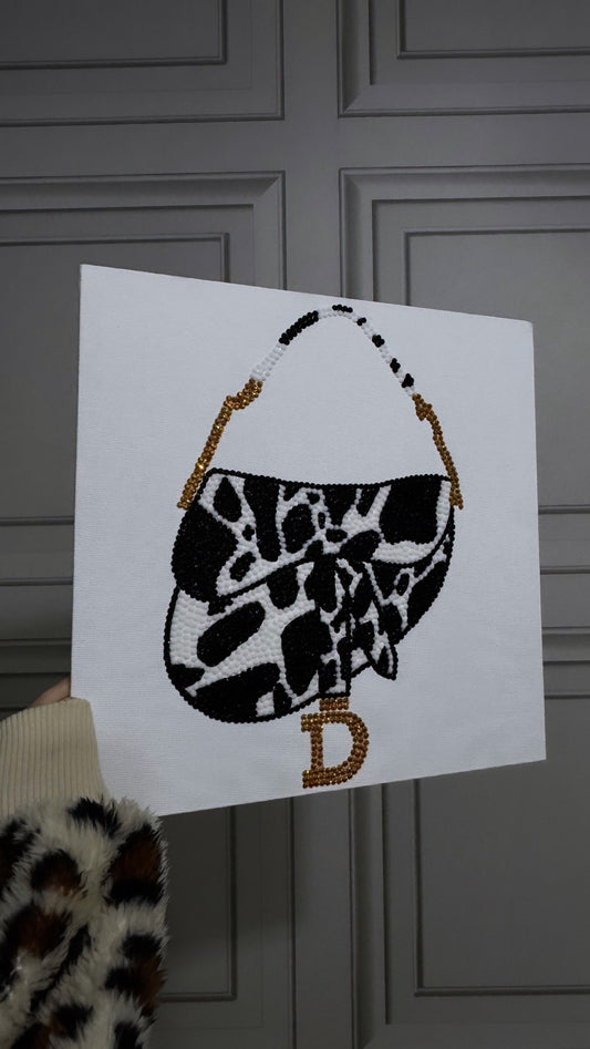 Cow print Dior bag panel