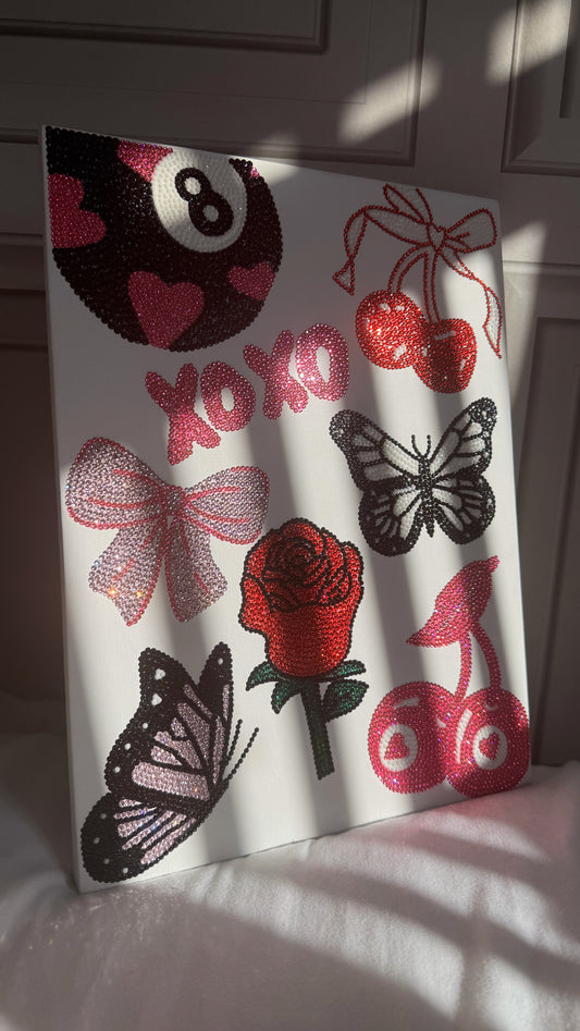 Mixed design gem canvas