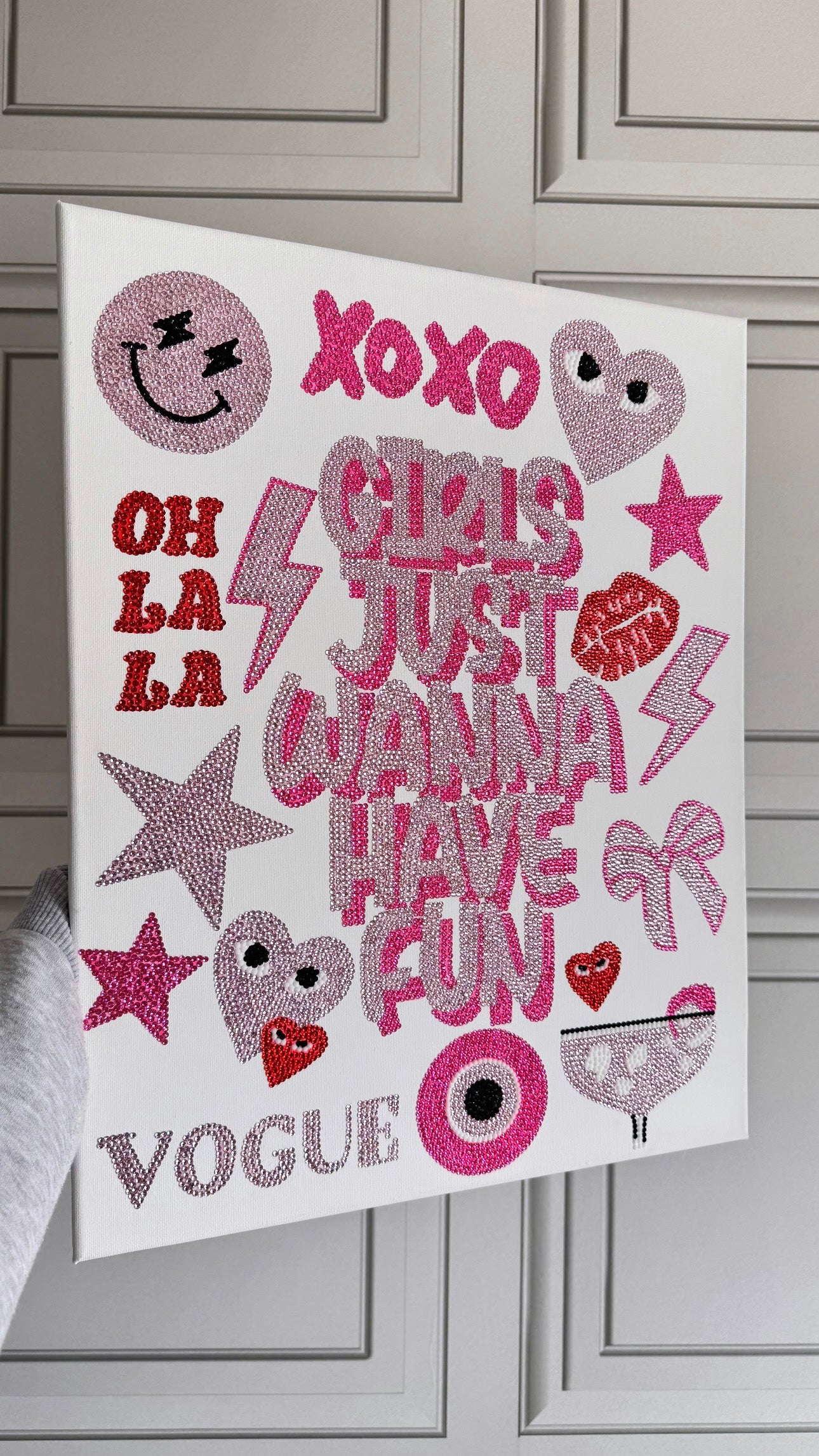 Girls just wanna have fun gem canvas