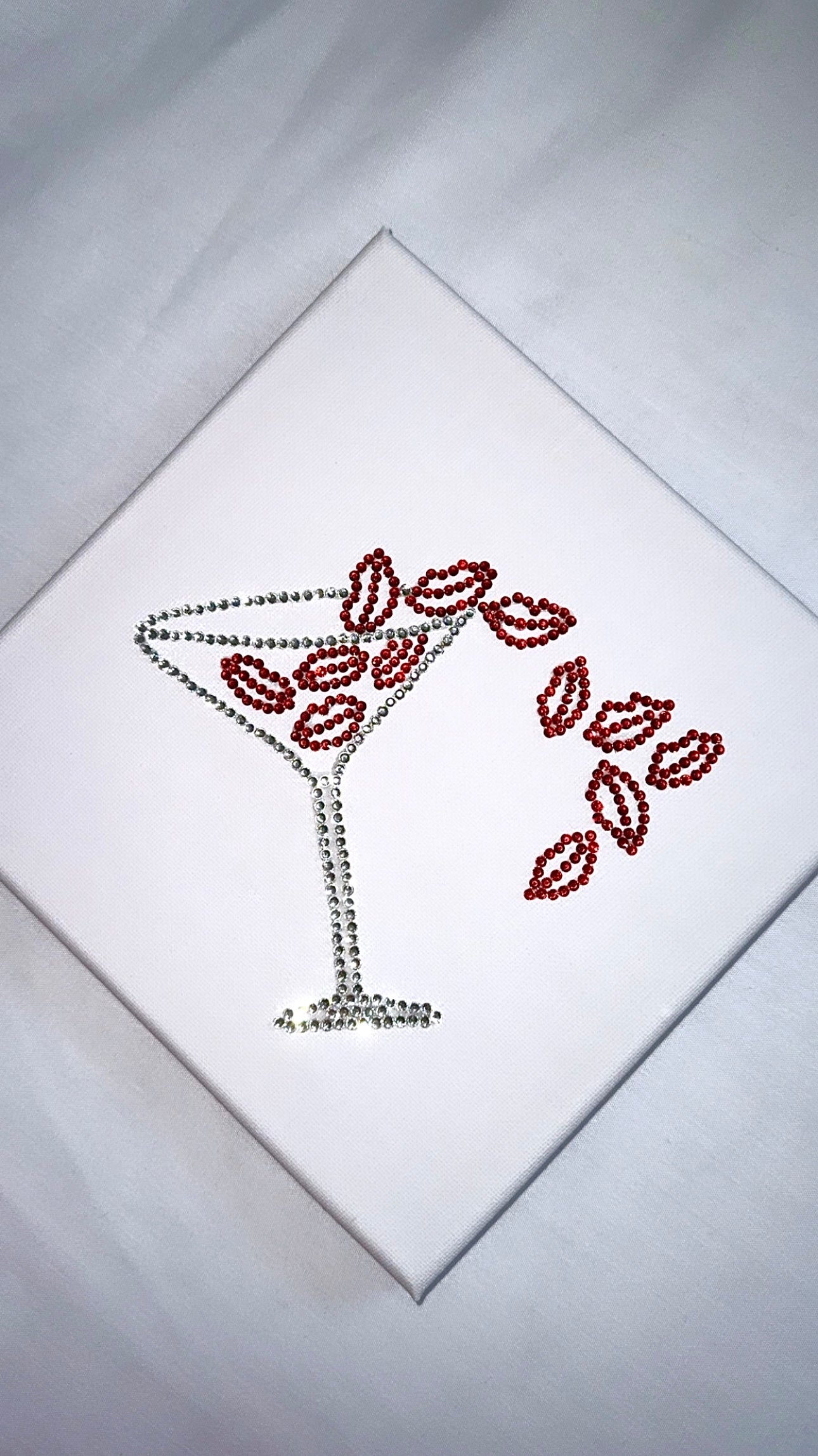 Red lip glass