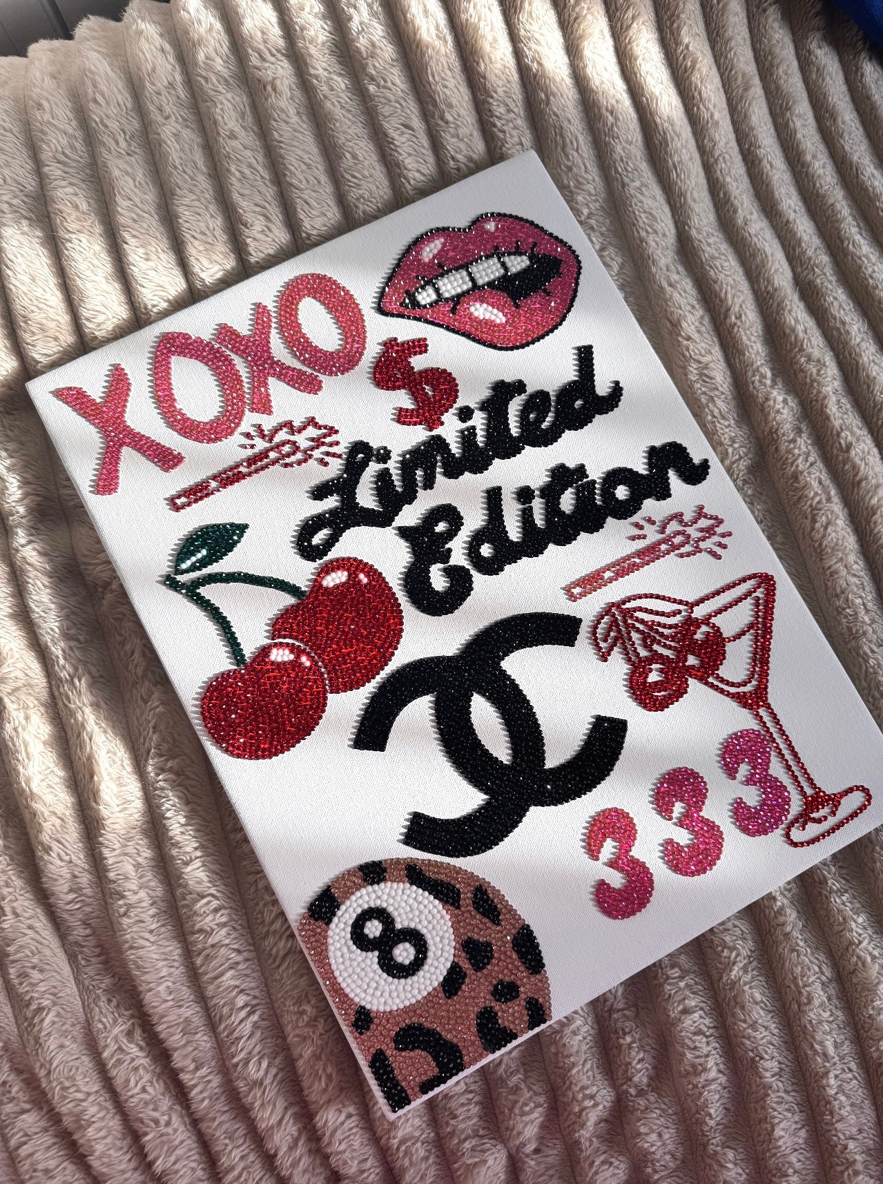 Limited edition bedazzled canvas