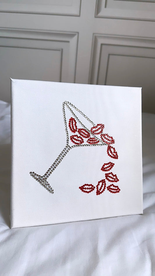 Red lip glass