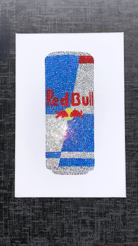 Blue redbull can