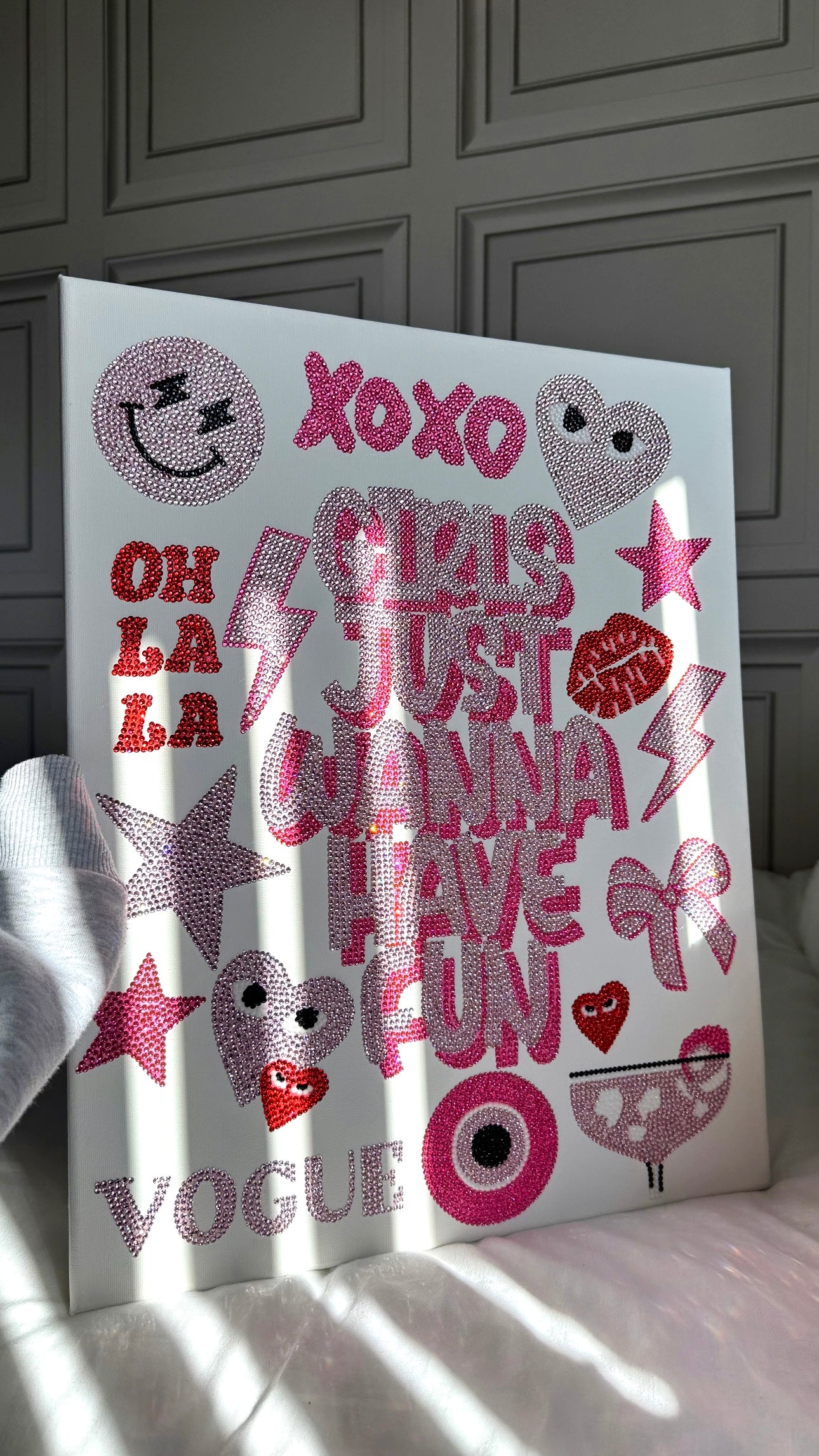 Girls just wanna have fun gem canvas