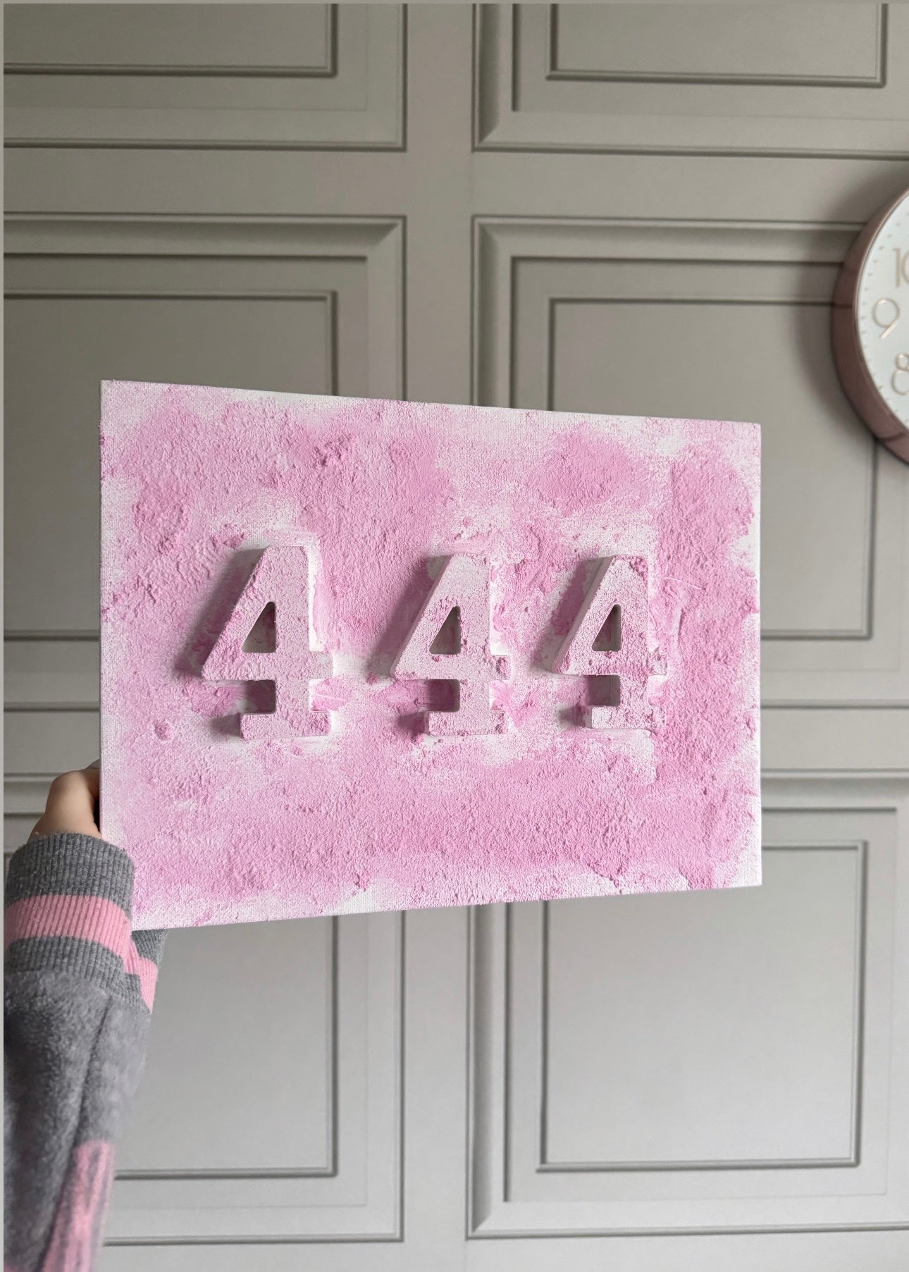 Textured 444 pink canvas
