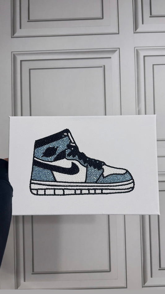 Blue Jordan gem canvas