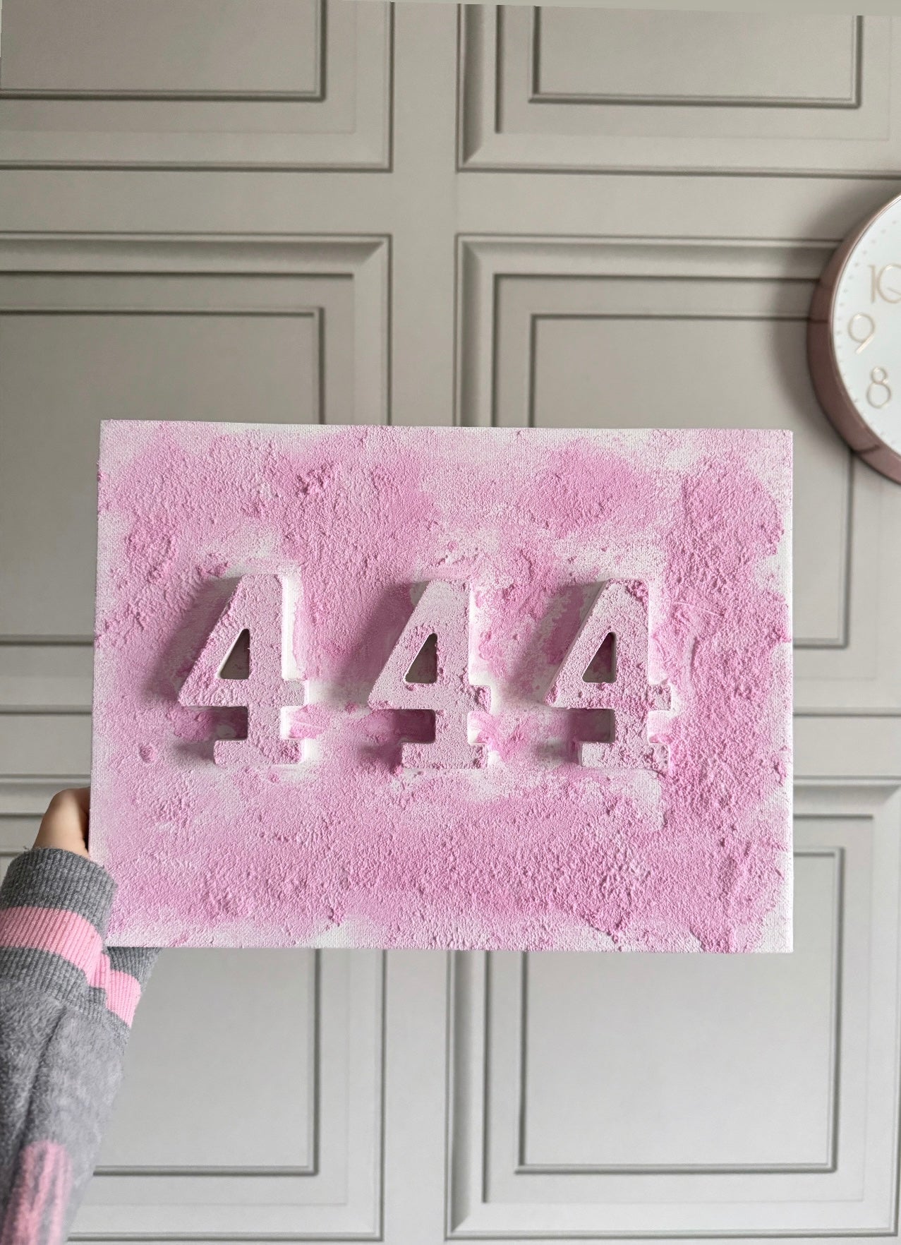 Textured 444 pink canvas