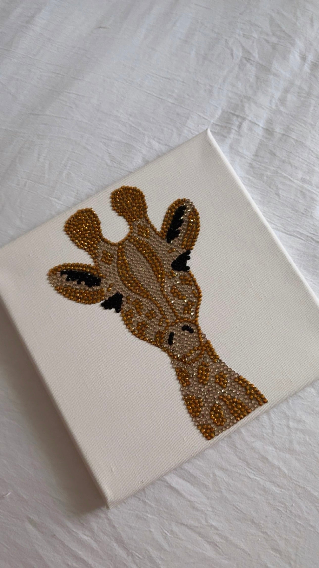 Giraffe gem canvas
