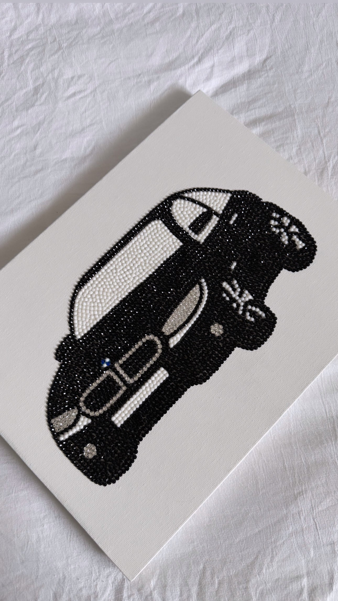 Black BMW car gem canvas