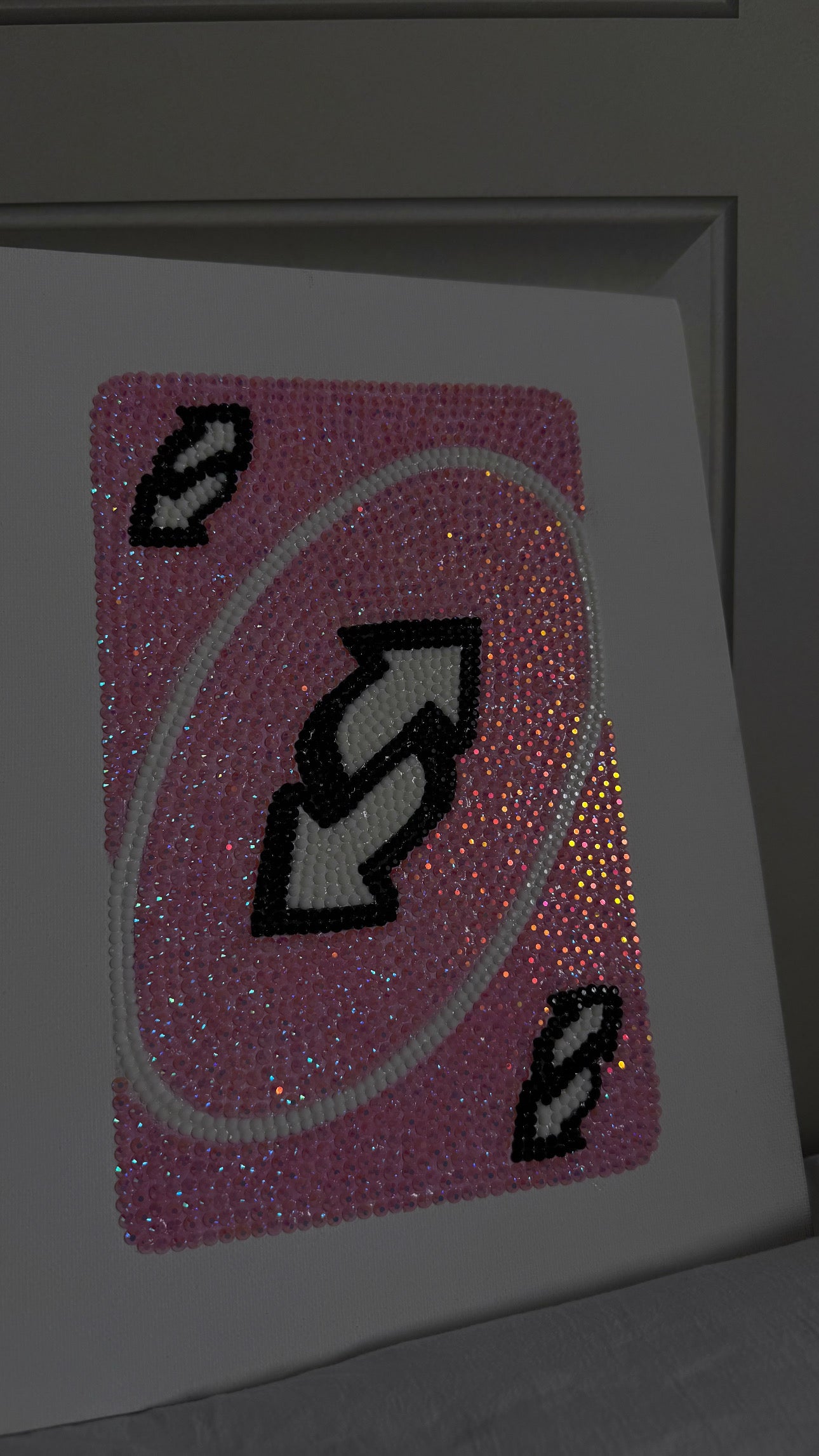 Pink uno gem canvas