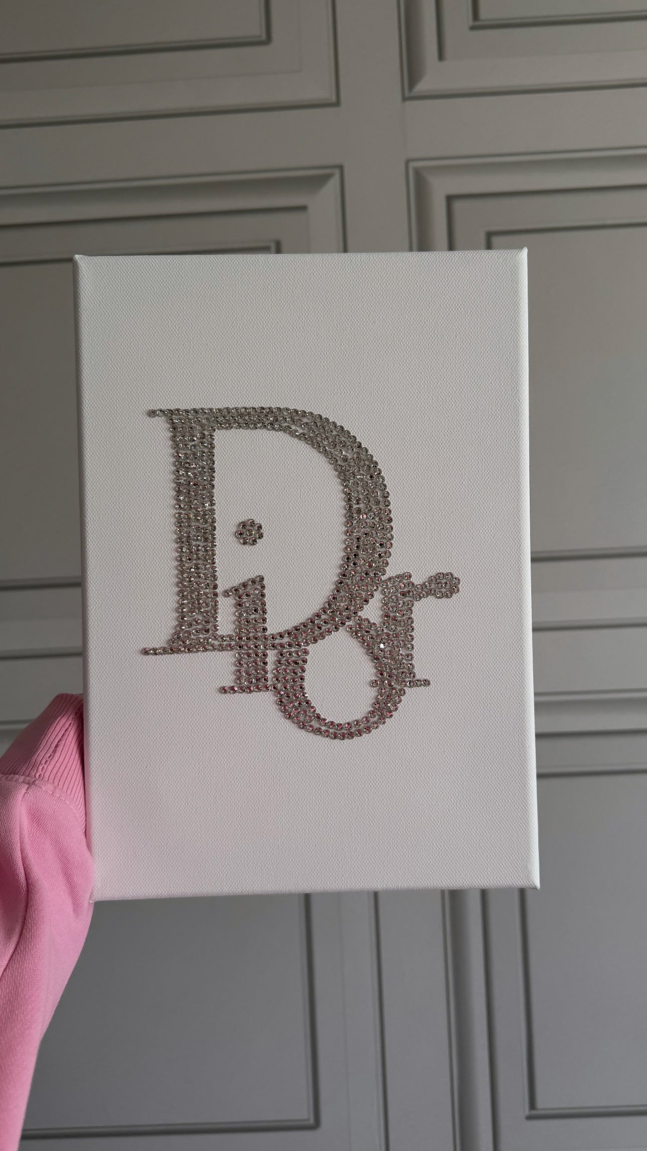 Silver Dior gem canvas