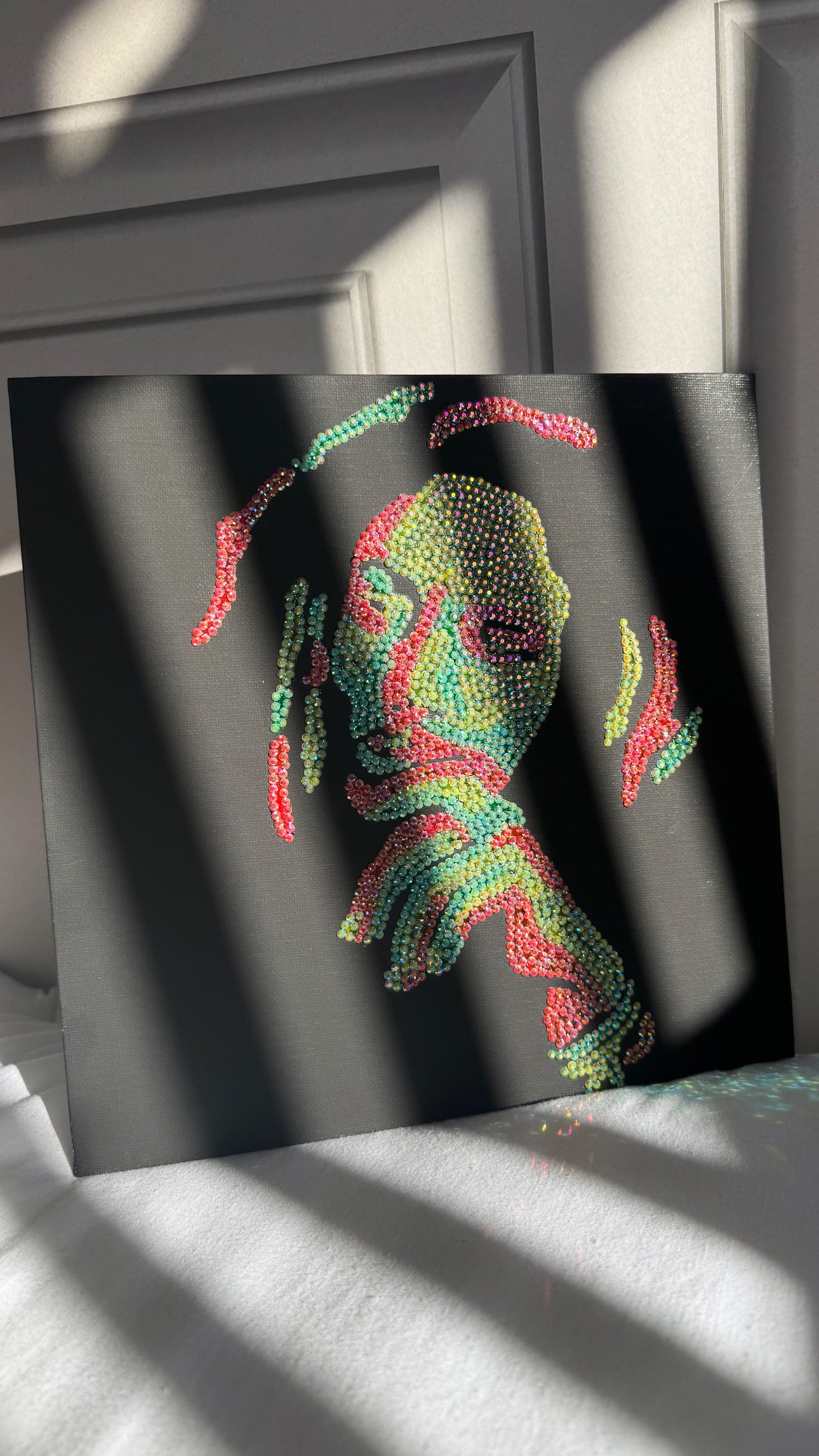 Bob Marley gem canvas panel