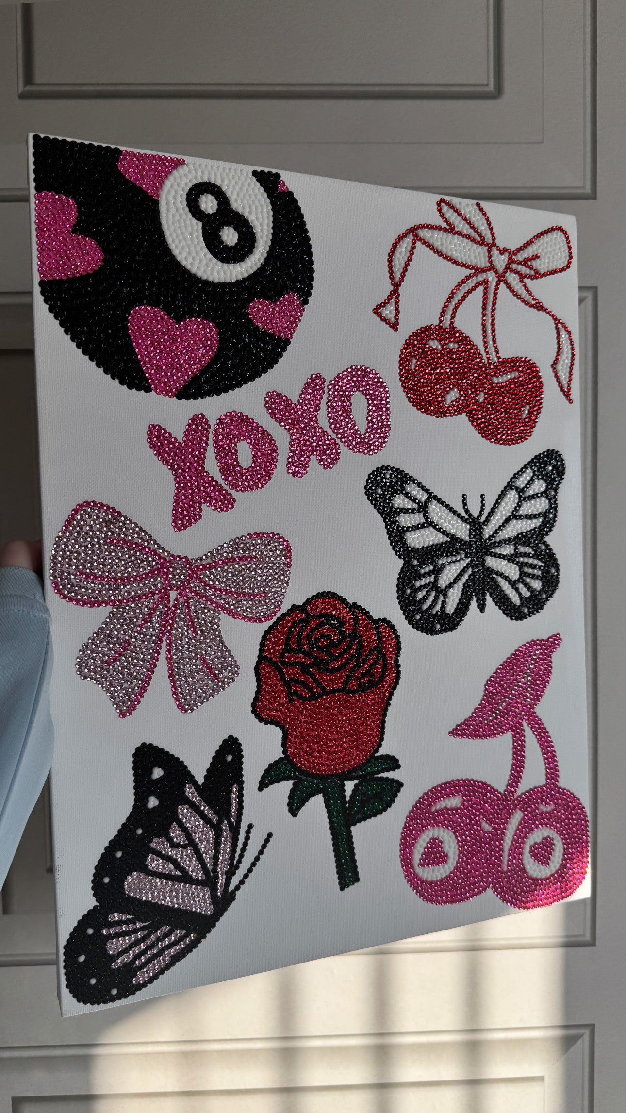Mixed design gem canvas